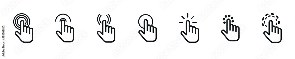 Cursor set icon. Mouse click cursor. Cursor and loading icons collection. Vector illustration. Cursor set icon. Mouse click cursor. Cursor and loading icons collection. Vector illustration.