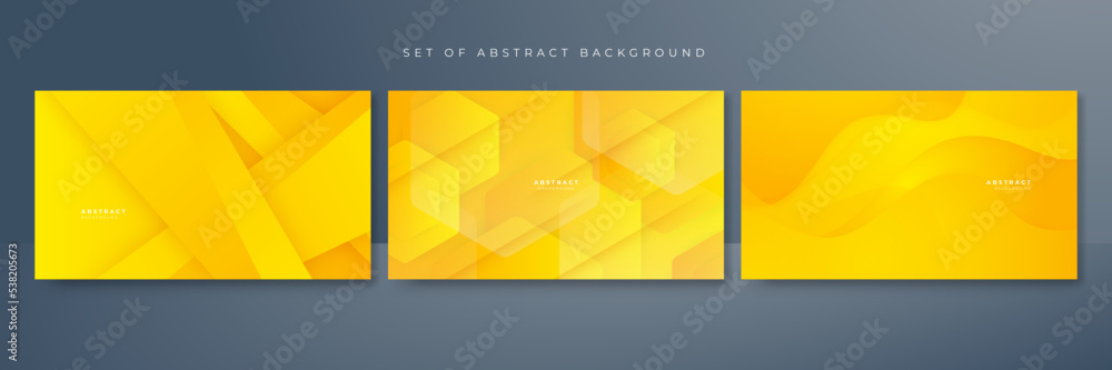 Abstract orange yellow shapes vector technology background for design brochure, website, flyer. Geometric orange abstract wallpaper for poster, certificate, presentation, landing page