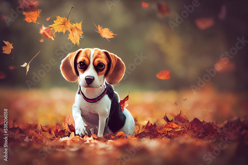 Beagle puppy in the great outdoors