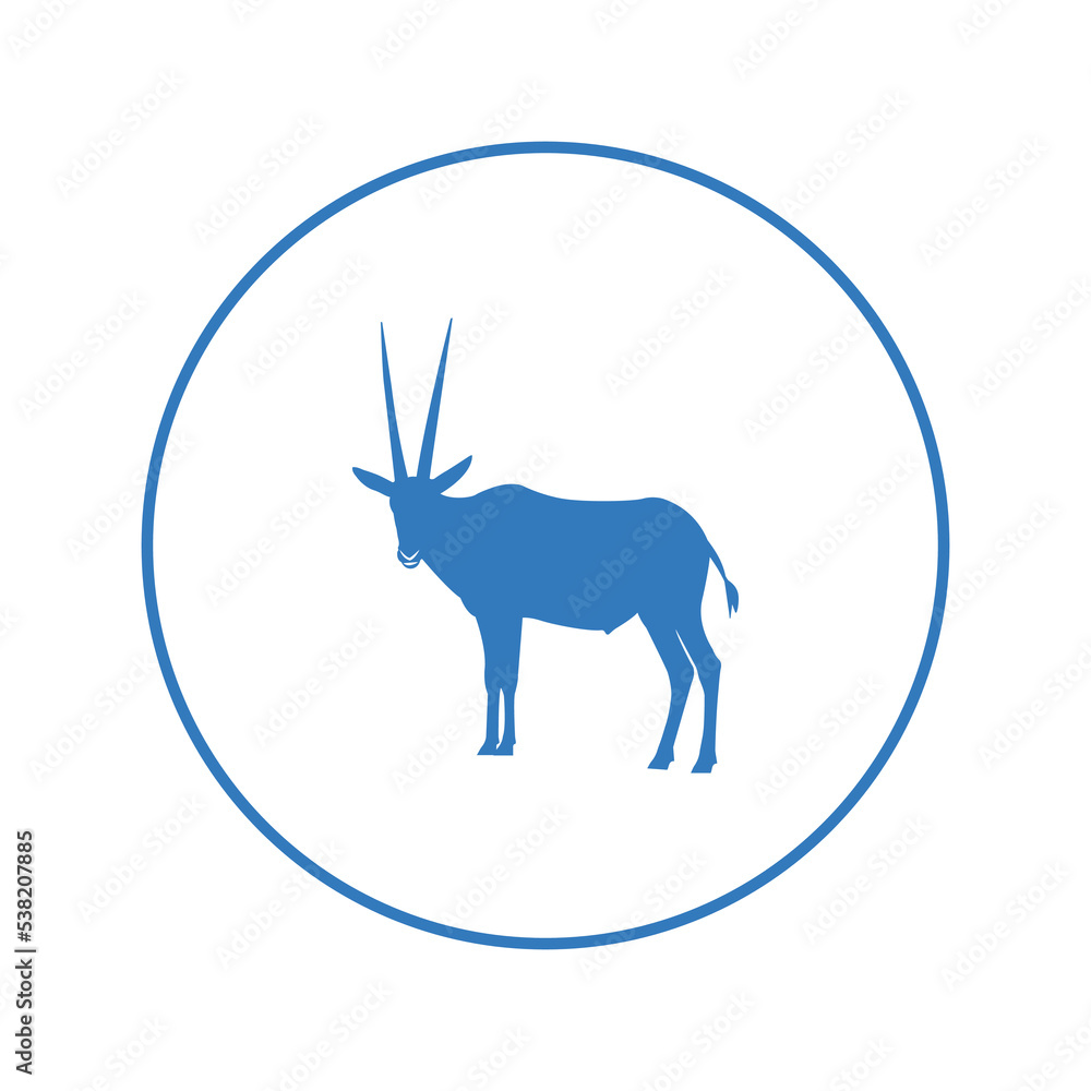 African antelope oryx gazella icon | Circle version icon | African antelope oryx gazella icon | Circle version icon |