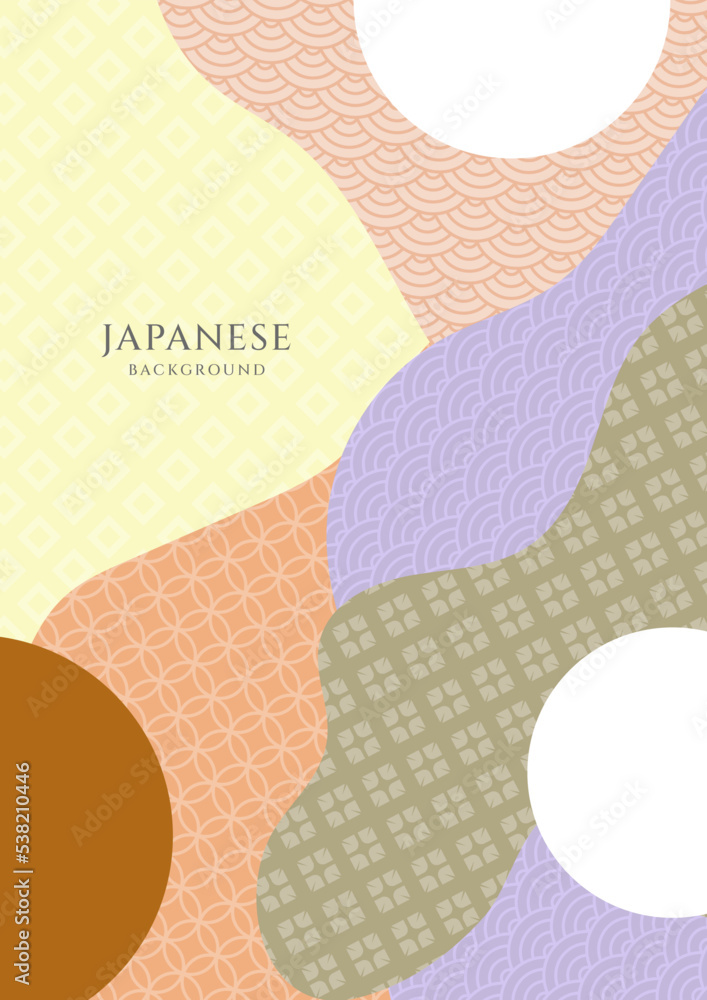 minimalist Japanese curve lines shape poster flyer. abstract Japanese landscape on light background with gradient, mountain, cloud, and sun minimalist Japanese curve lines shape poster flyer. abstract Japanese landscape on light background with gradient, mountain, cloud, and sun