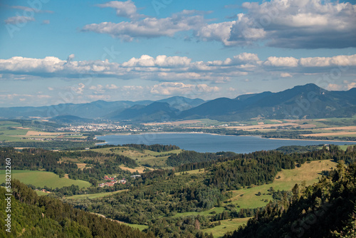 view of the valley of the mountains, Liptovska Mara