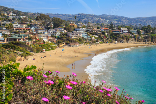 Luxury oceanfront homes in Crescent Bay of Laguna Beach, Orange County, California USA
