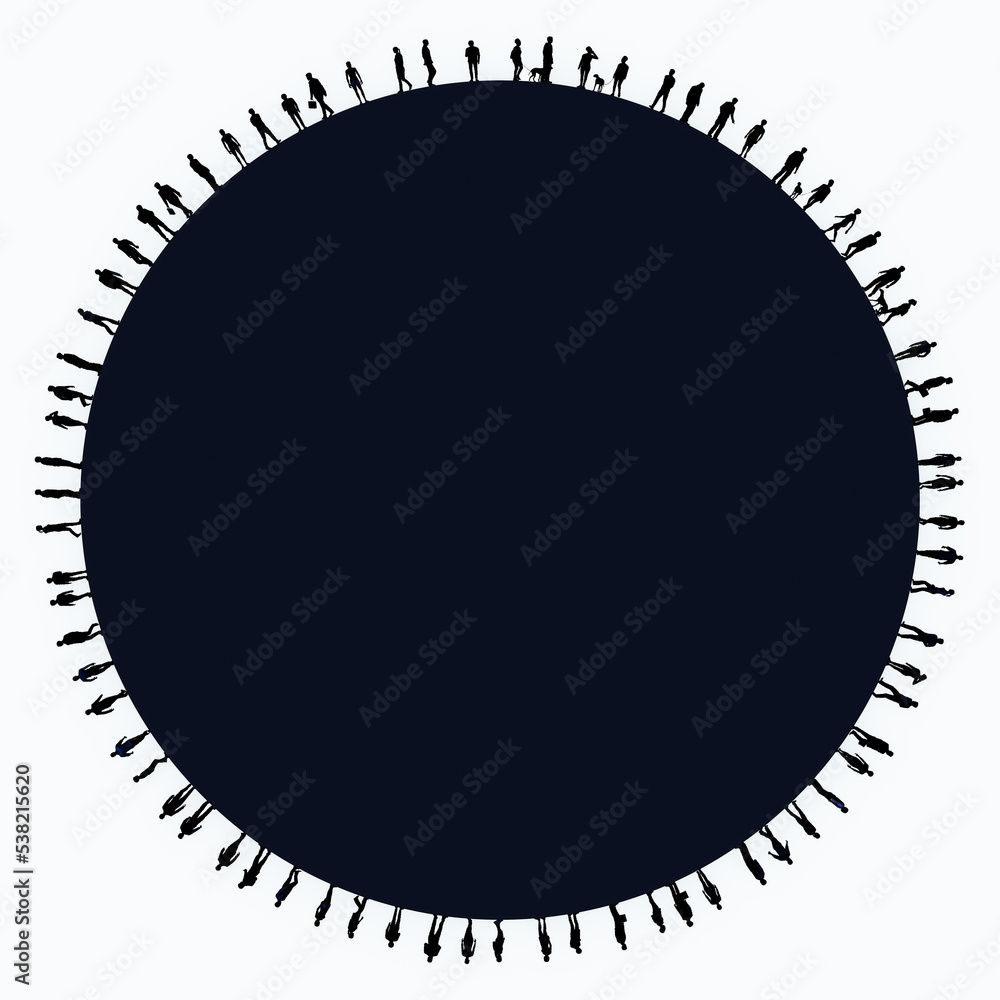 silhouette, people, little planet, graphic resources, crowd, circular, polar, characters, line, queue silhouette, people, little planet, graphic resources, crowd, circular, polar, characters, line, queue