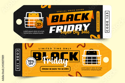 Black Friday sale Voucher Coupon design template
