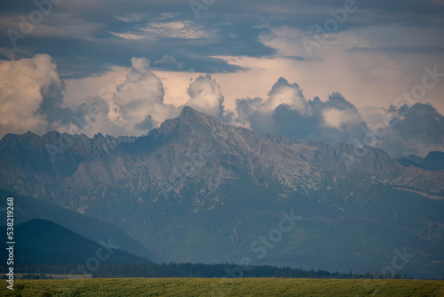 sunset in the mountains  High Tatras  Krivan