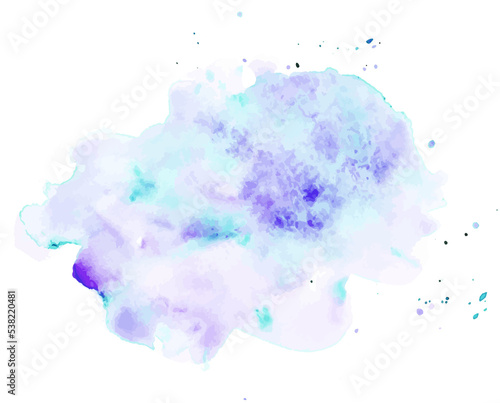 blue abstract watercolor hand painted background