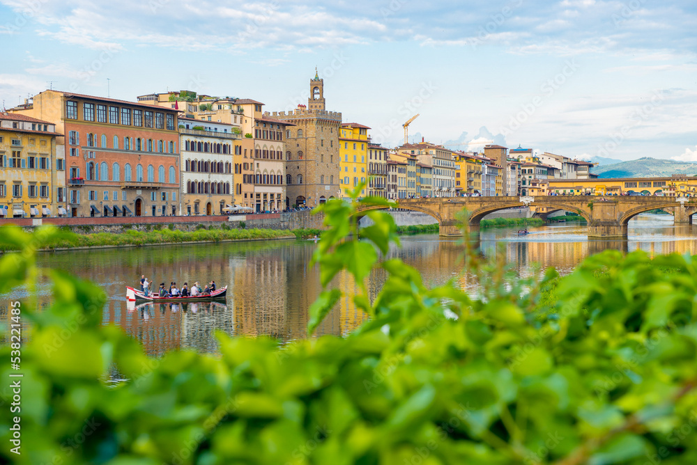 View along the River Arno, Florence, Italy.