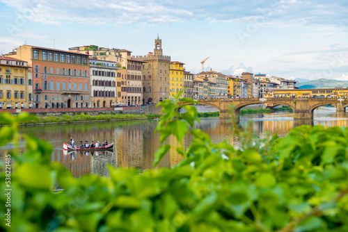 View along the River Arno, Florence, Italy.