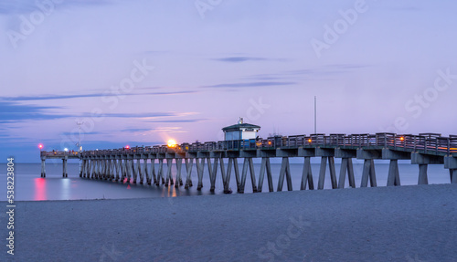 Moon Set at the Venice Fishing Pier