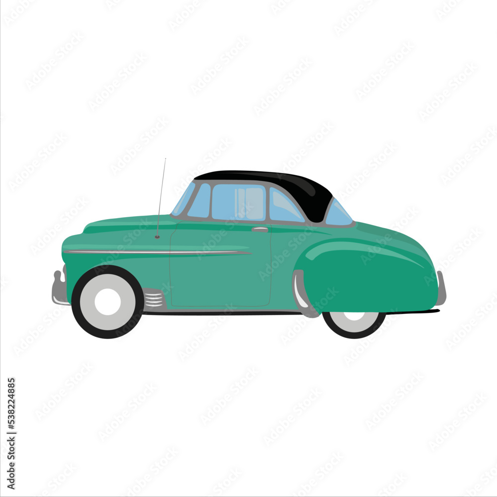 car green isolated on white background