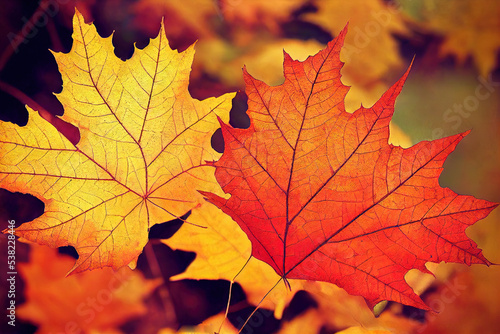 Autumn Season Fall Leaves  Made by AI  Artificial Intelligence