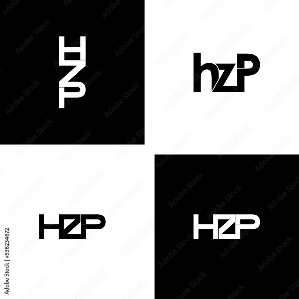 hzp lettering initial monogram logo design hzp lettering initial monogram logo design