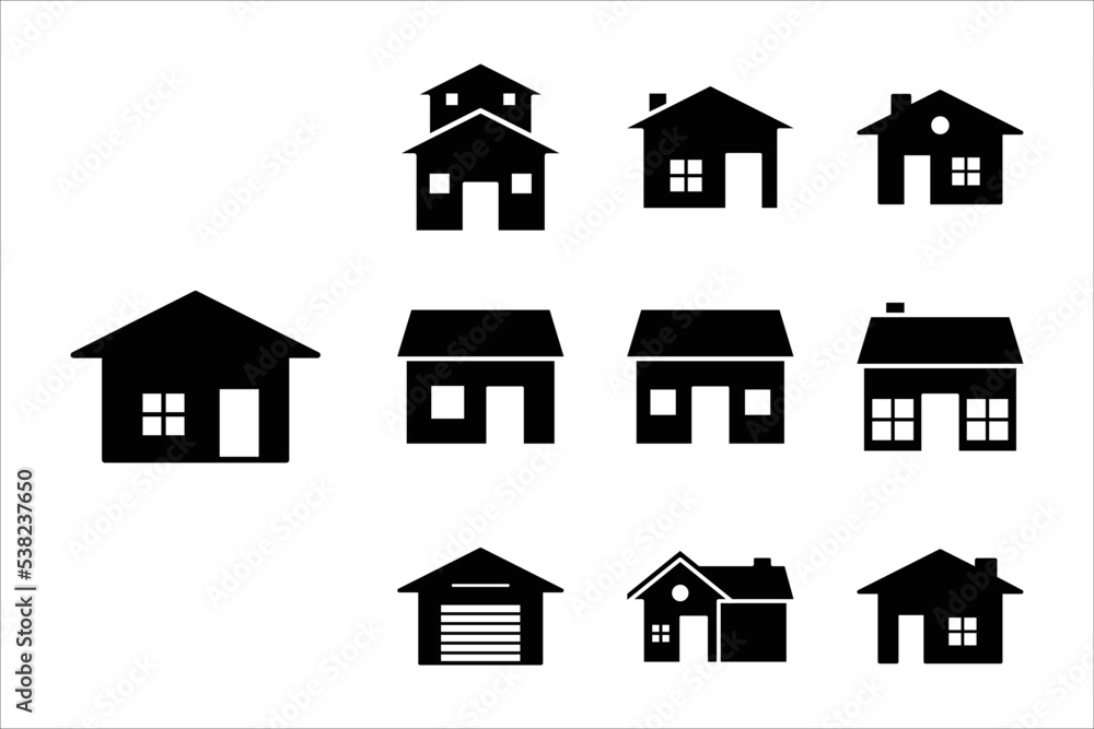house icon vector set design template