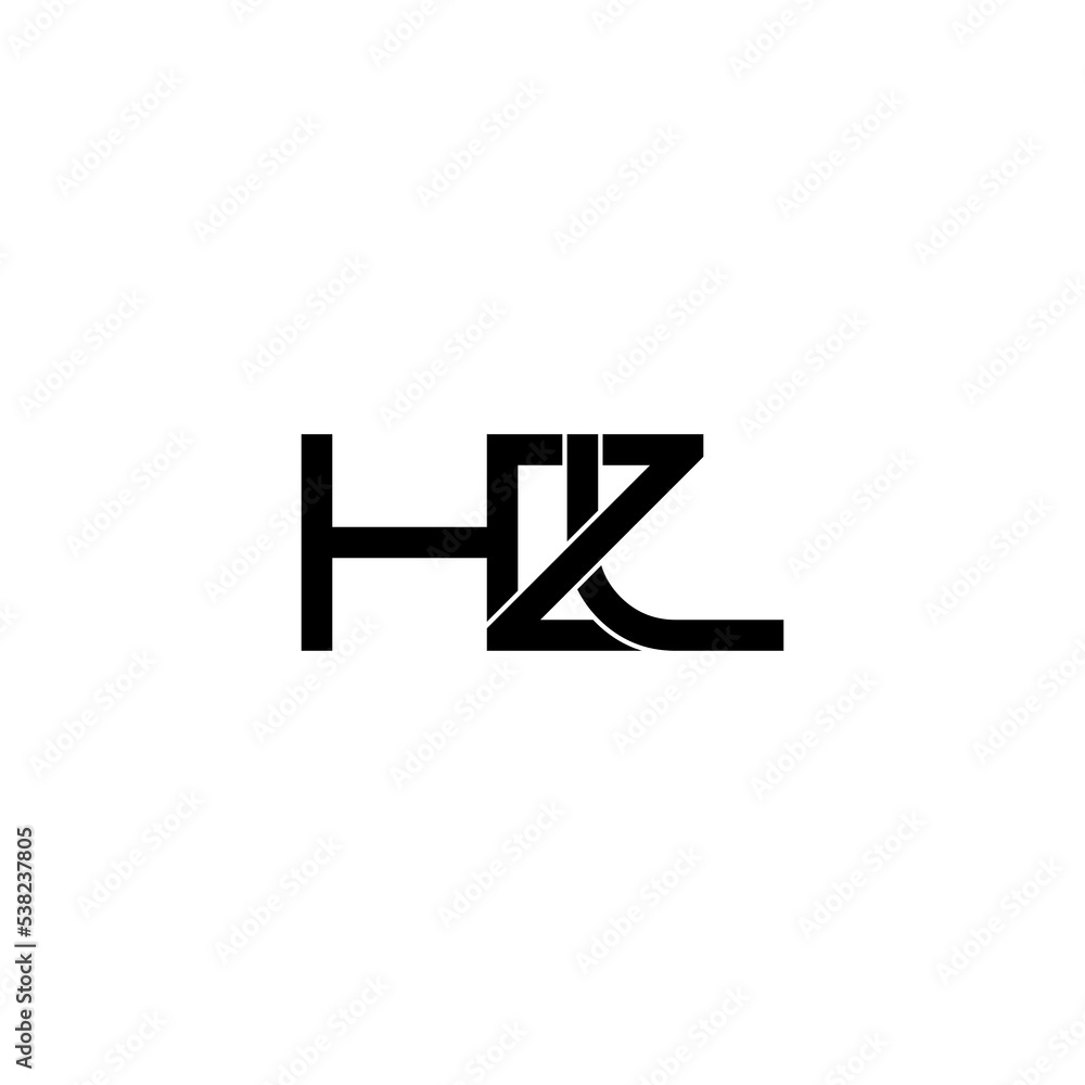 hzl lettering initial monogram logo design hzl lettering initial monogram logo design