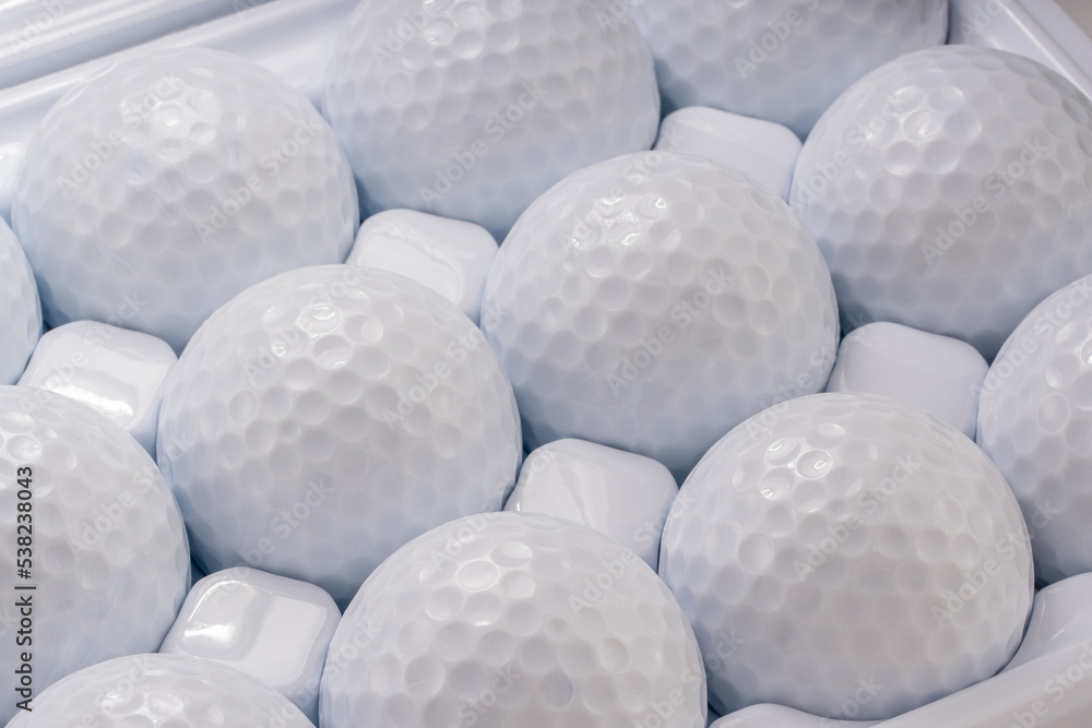 Golf ball on white background, Sport concept, Golf ball sports equipment on white Golf ball on white background, Sport concept, Golf ball sports equipment on white