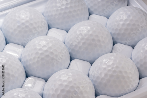 Golf ball on white background, Sport concept, Golf ball sports equipment on white