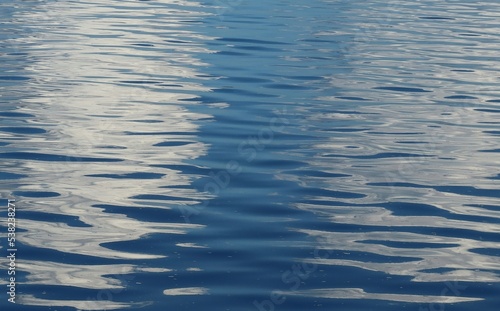 Smooth blue river water with patterns as a background