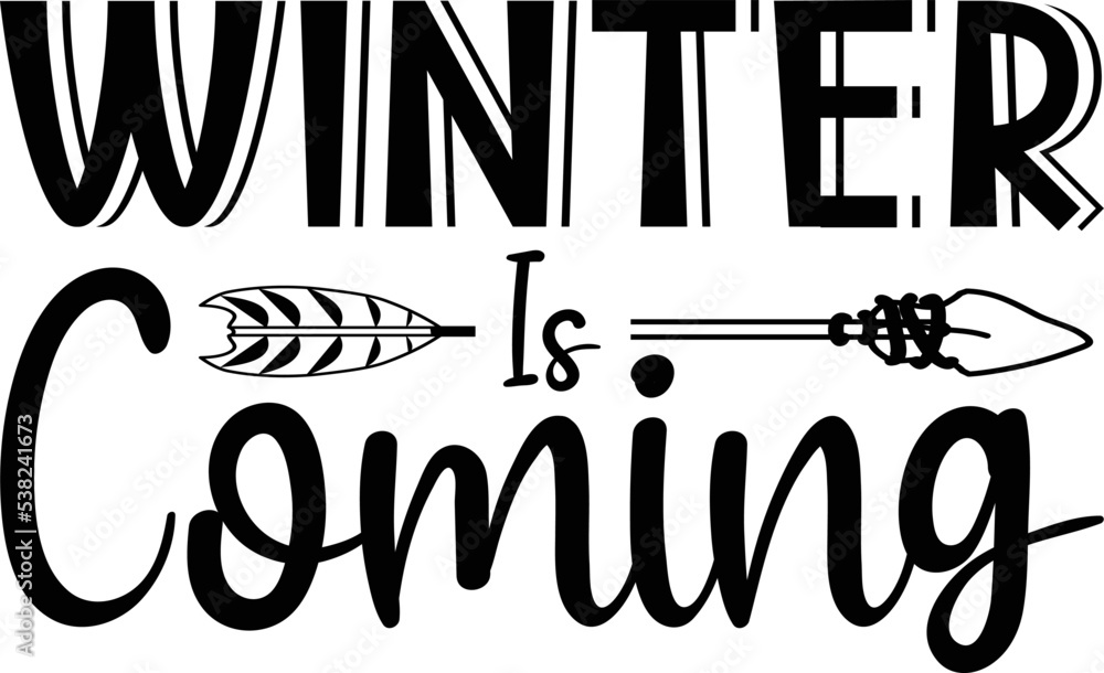 Fototapeta premium Winter SVG T Shirt Design, Winter Quotes T Shirt Design, Winter T Shirt Design