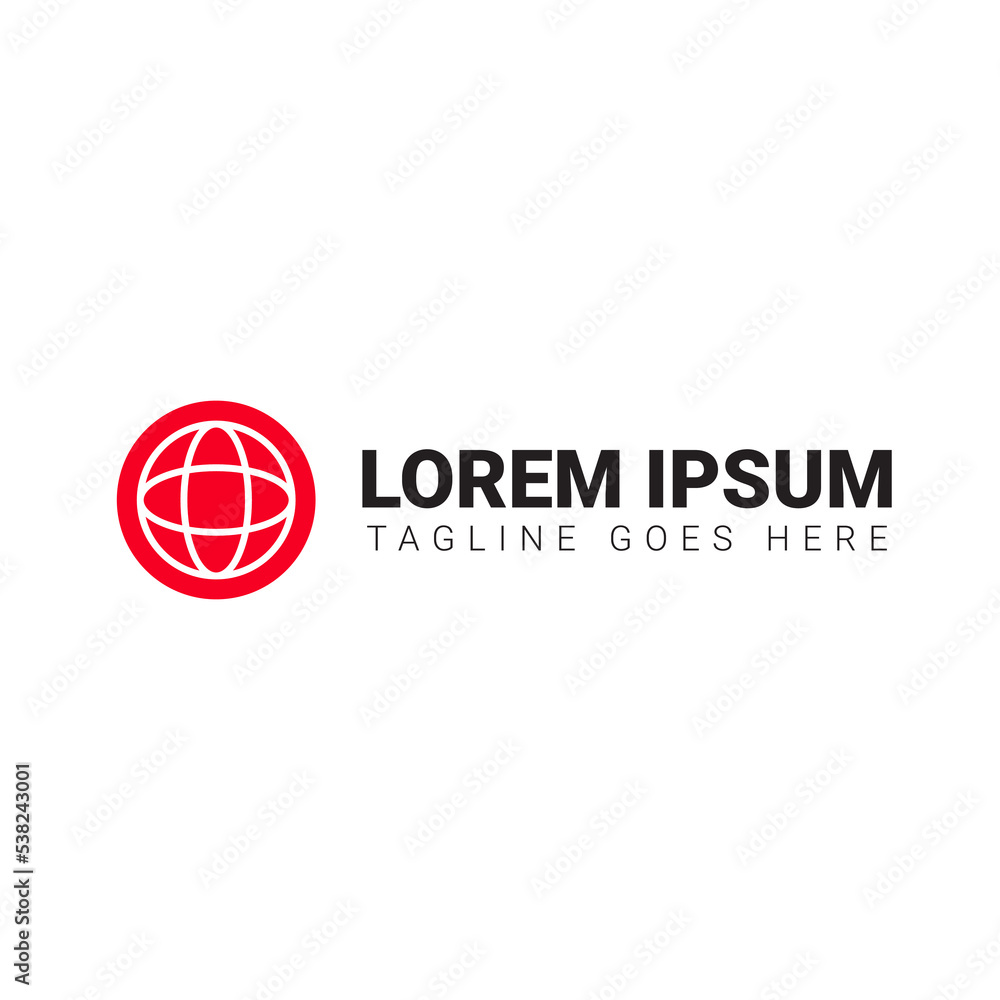 world network circle design business template logo vector. world network circle design business template logo vector.