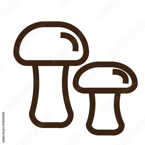 fungi mushroom vegetable outline icon