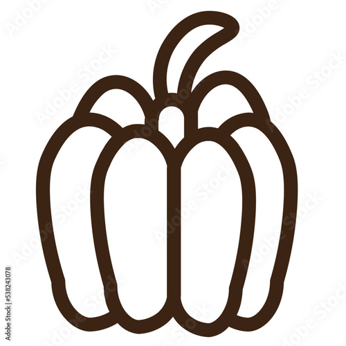paprika vegetable vegetables outline icon