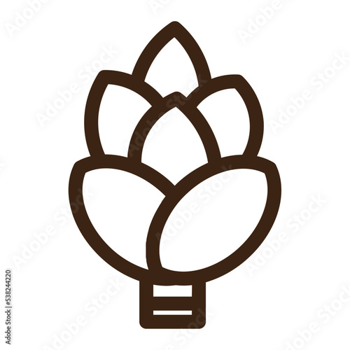 artichoke food fruit vegetable outline icon