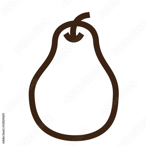 avocado food fruit healty outline icon
