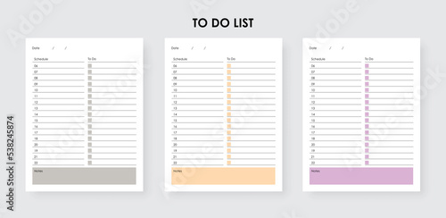 To-Do list logbook, Daily Schedule Activity Planner 