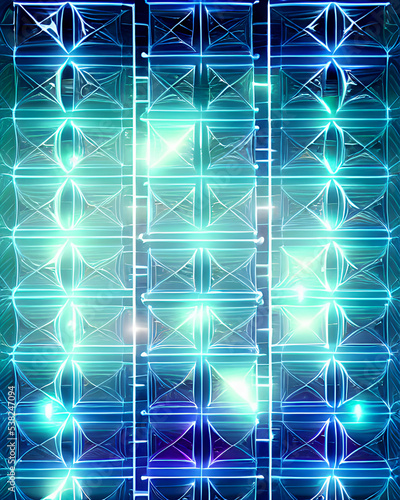 light squares tech abstract pattern