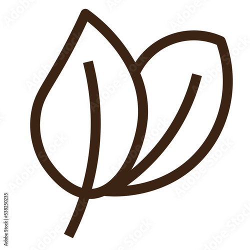 basil herb ingredient leaves vegetable aromatic plant outline icon