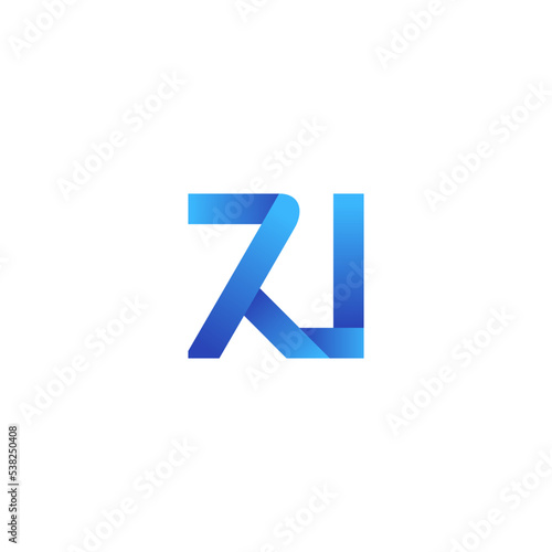 Free Download Abstract and Modern Initial Letter R and U Logo Design. RU Logo with Futuristic Concept in Blue Gradient. Suitable for Business or Technology Logo - GFXLoad