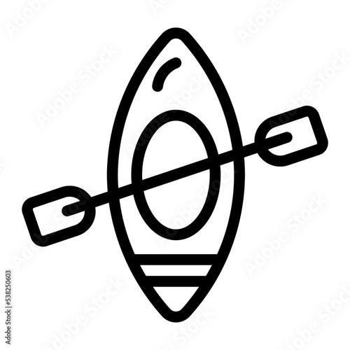 kayak line icon