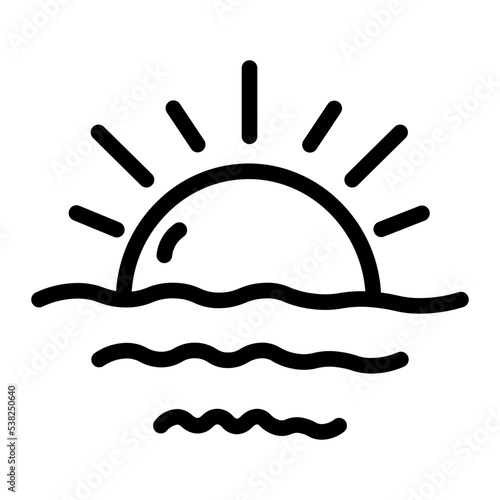 sunrise line icon