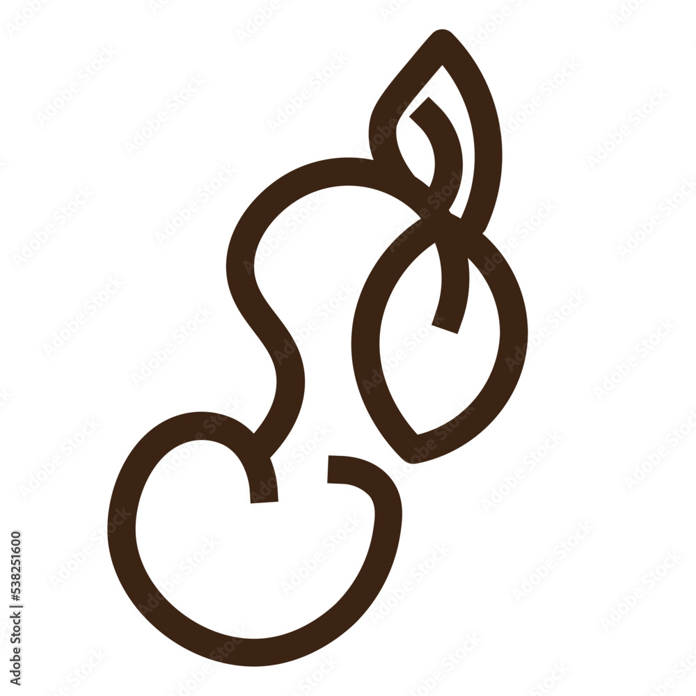 Obraz premium beansprout organic vegetable vegetarian outline icon