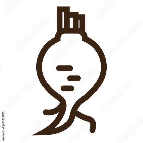 beet food mangel turnip vegetable vitamins outline icon