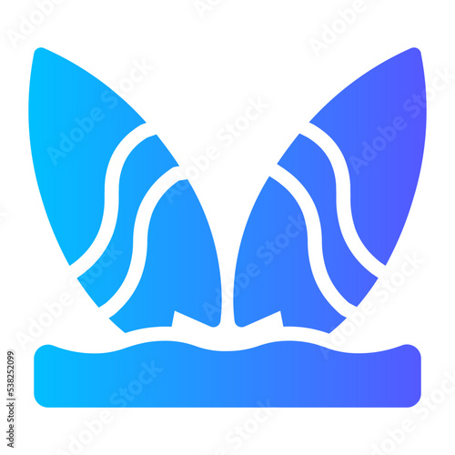 surfboard gradient icon