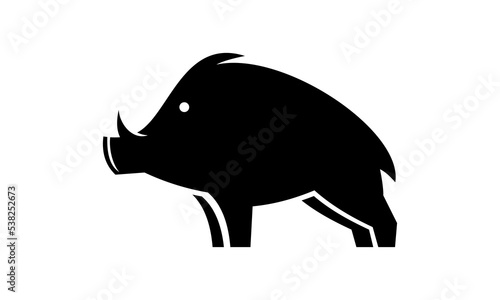 boar silhouette logo vector