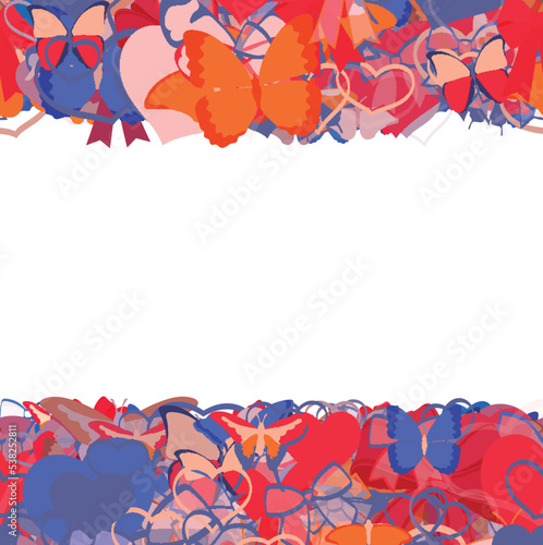 Background pattern abstract seamless design texture. Horizontal stripes. Border frame, transparent background. Theme is about Pipevine, beautiful, decoration, exotic, dressing, adornment