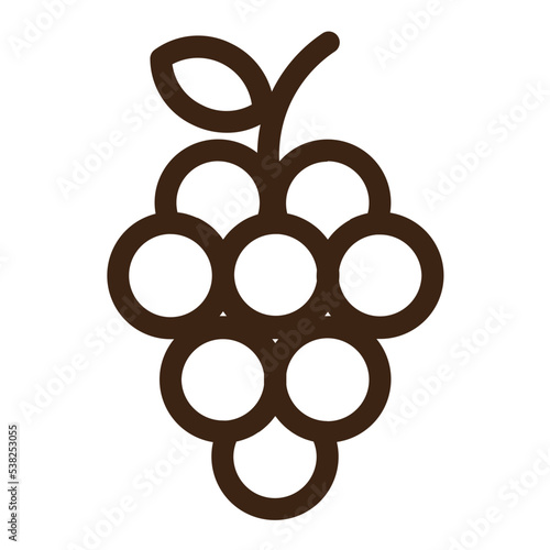 berry bunch of grapes flavor fresh fruit grapes raw food outline icon