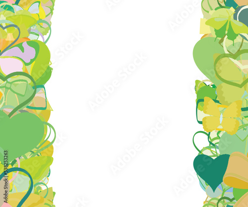 Background pattern abstract seamless design texture. Vertical stripes. Border frame, transparent background. Theme is about relations, drawing, Monarch, various, embellishment, Red Admiral