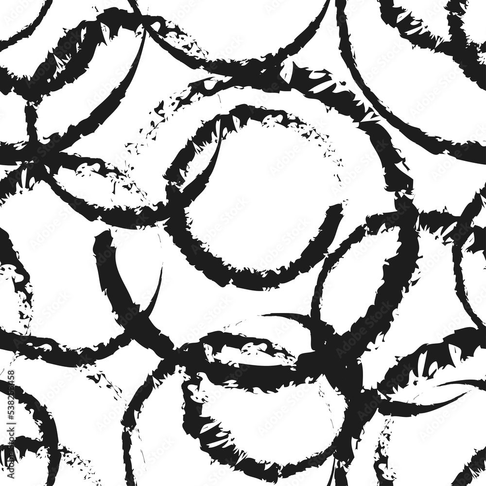 Geometric pattern design of circles ready to print. Endless black and white design. Abstract circles. Print for fabric, paper, or digital uses. Geometric pattern design of circles ready to print. Endless black and white design. Abstract circles. Print for fabric, paper, or digital uses.