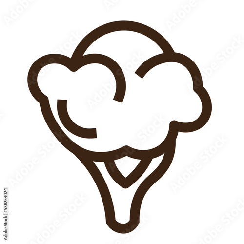 brassicaceae vegetable cauliflower diet healthy diet vegetable outline icon