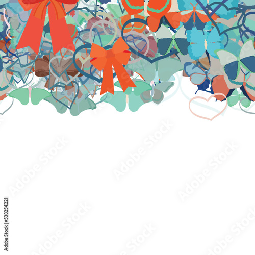 Background pattern abstract seamless design texture. Horizontal stripe. Border frame, transparent background. Theme is about adornment, wildlife, dressing, art, summer, Pipevine, graphic