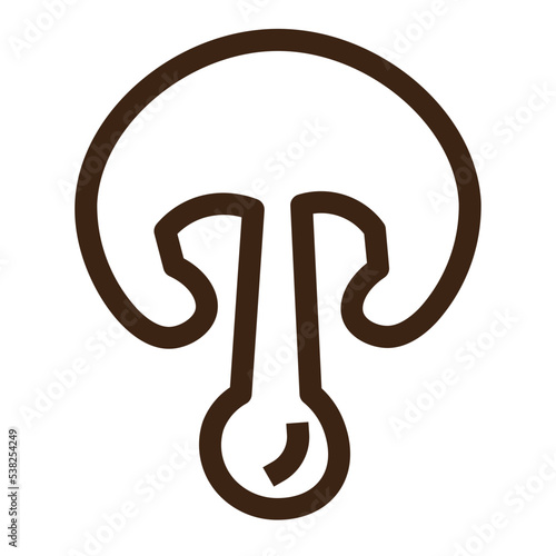 boletus food fungus mushroom vegetable outline icon