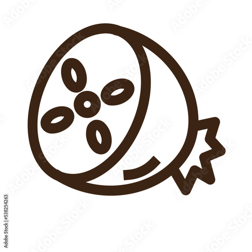 bottle gourd calabash gourd half of calabash vegetable outline icon