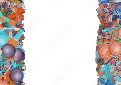 Background pattern abstract seamless design texture. Vertical stripes. Border frame, transparent background. Theme is about embellishment, xmas, spruce, pomatum, glare, dressing, cosmetics