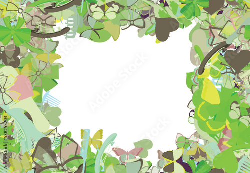 Background pattern abstract seamless design texture. Border frame, transparent background. Theme is about decoration, Pipevine, raker, salon, hairstyle, wild, ornate, claw, repeat, barrette