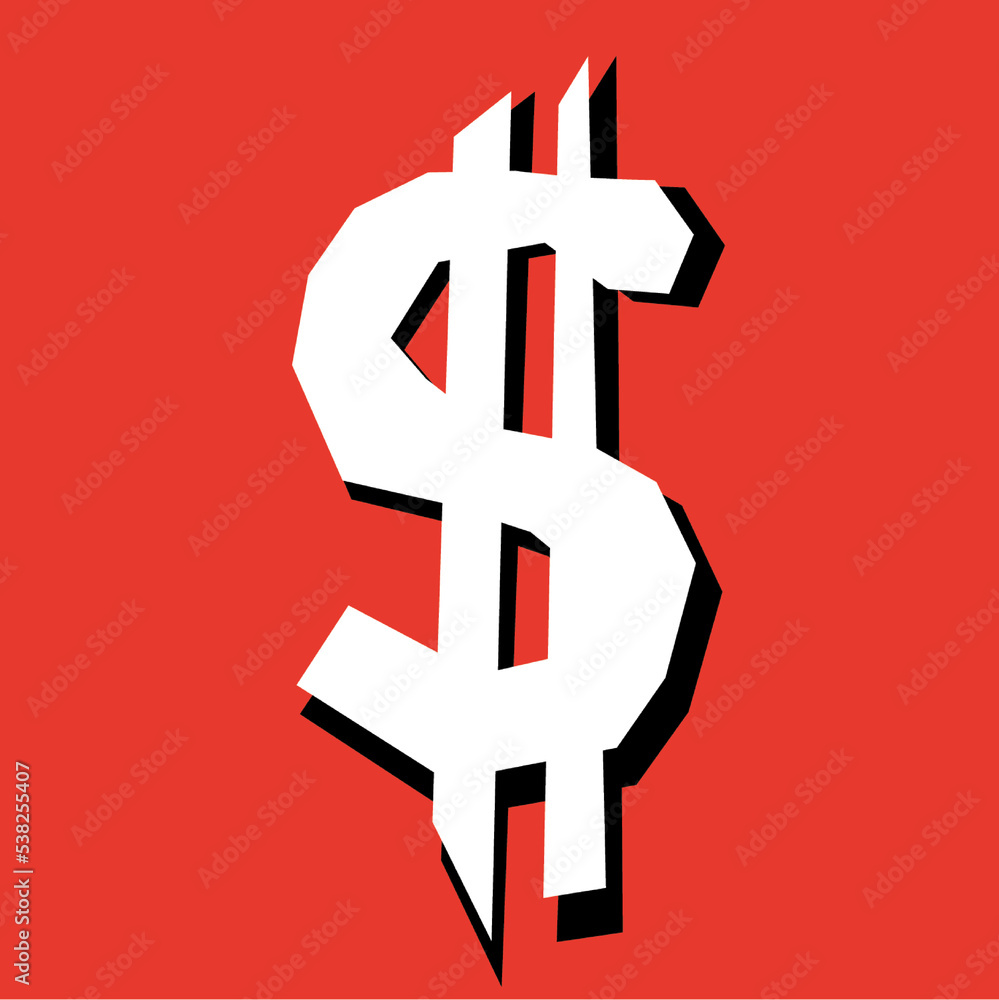 Obraz premium Money cash in trendy flat style isolated on background. Money cash page symbol for your web site design Money cash logo, app, UI. Money cash Vector illustration