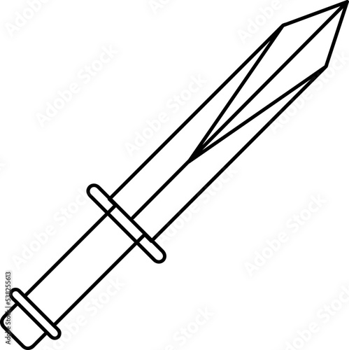 Vector Sword Icon Symbol illustration on white background